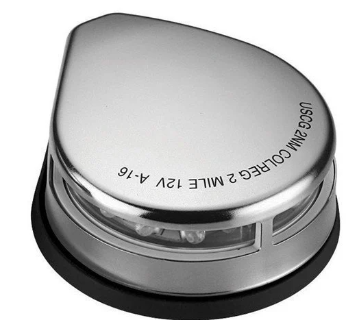 BURUN SEYİR FENERİ 12 V İSKELE+SANCAK KROM LED