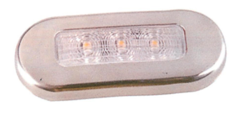 MERDİVEN LAMBASI BEYAZ 12 V LED KROM ÇERÇEVELİ