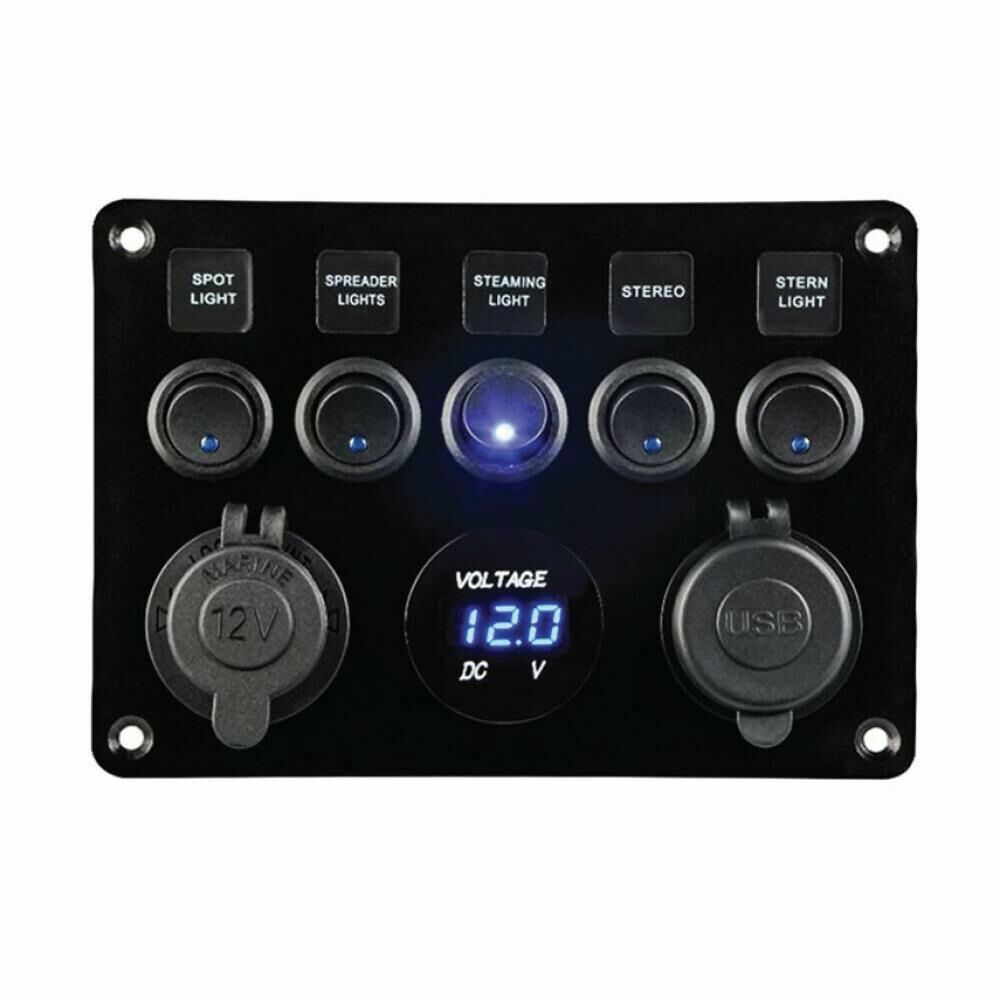 BFY 5'Lİ   SWITCH PANEL IŞIKLI ŞARJ-VOLT-USB