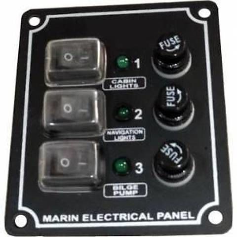 MORS 3'LÜ SWITCH PANEL DİKEY